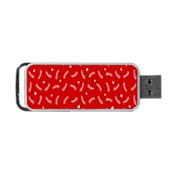 Christmas Pattern,love Red Portable Usb Flash (two Sides) by nate14shop