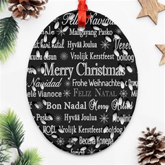 Abstract Advent Backdrop Background Card Ornament (oval Filigree) by artworkshop