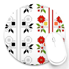 Vectors Bulgarian Folk Art Folk Art Round Mousepads