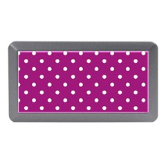 Polka-dots-purple White Memory Card Reader (mini)