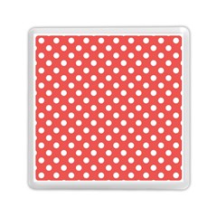Polka-dots-red White,polkadot Memory Card Reader (square)