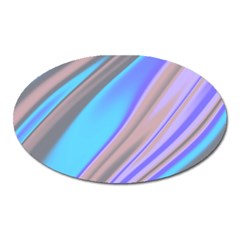 Wave Abstract Texture Design Oval Magnet by Amaryn4rt