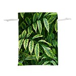 Leaves Foliage Twig Bush Plant Lightweight Drawstring Pouch (S) Front
