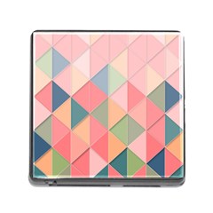 Illustration Pink Background Geometric Triangle Memory Card Reader (square 5 Slot) by Wegoenart