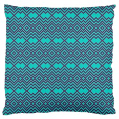 Chevron Zigzag Pattern Large Cushion Case (two Sides) by Wegoenart