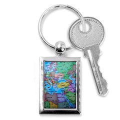 Globe World Map Maps Europe Key Chain (rectangle) by Jancukart