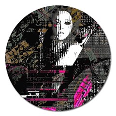 Grunge Witch Magnet 5  (round) by MRNStudios