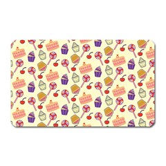 Cupcake Pattern Lollipop Magnet (rectangular) by danenraven