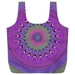 Art Mandala Design Ornament Flower Full Print Recycle Bag (xl) by Ravend