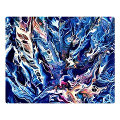 Cobalt Delta Double Sided Flano Blanket (large)  by kaleidomarblingart