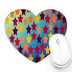 Abstract-flower,bacground Heart Mousepads