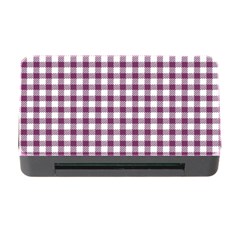 Straight Purple White Small Plaids  Memory Card Reader With Cf by ConteMonfrey
