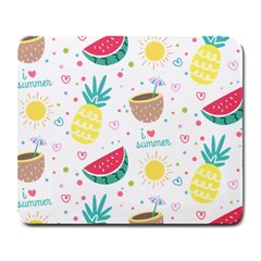 Pineapple And Watermelon Summer Fruit Large Mousepads by Jancukart
