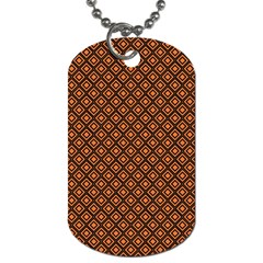 Halloween Palette Plaids Orange, Black Geometric  Dog Tag (two Sides) by ConteMonfrey