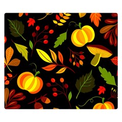 Pumpkin Fall Autumn October Double Sided Flano Blanket (small)  by Wegoenart