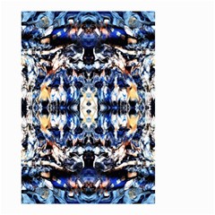 Cobalt Symmetry Small Garden Flag (two Sides) by kaleidomarblingart