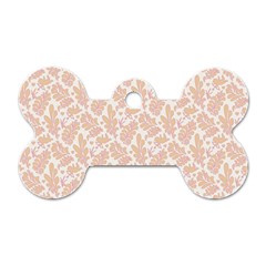 Delicated Leaves Dog Tag Bone (one Side) by ConteMonfrey