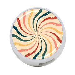 Swirl Star Pattern Texture Vintahe Classic Old 4-port Usb Hub (one Side) by Ravend