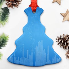 City Christmas Tree Ornament (two Sides)
