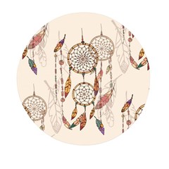 Coloured-dreamcatcher-background Mini Round Pill Box (pack Of 5) by Jancukart