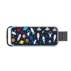 Big Set Cute Astronaut Space Planet Star Alien Rockets Ufo Constellation Satellite Moon Portable Usb Flash (two Sides) by Wegoenart