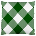 Green and white diagonal plaids Standard Flano Cushion Case (One Side) Front