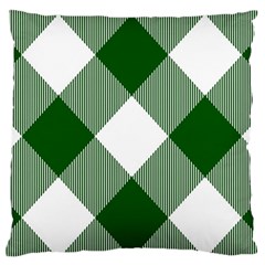 Green And White Diagonal Plaids Standard Flano Cushion Case (two Sides) by ConteMonfrey