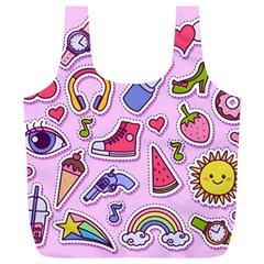 Fashion-patch-set Full Print Recycle Bag (xl) by Wegoenart