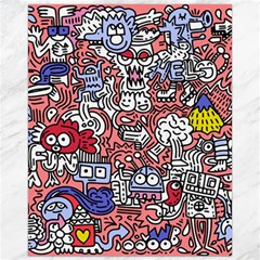 Hand-drawn-vector-illustration-doodle-funny-world-illustrator-line-tools-drawing-flat-design Canvas 16  X 20  by Wegoenart