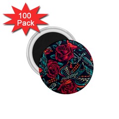 Vintage Flash Tattoos Designs Seamless Pattern 1 75  Magnets (100 Pack)  by Wegoenart