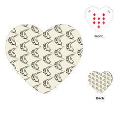 Cute Leaves Draw Playing Cards Single Design (heart) by ConteMonfrey