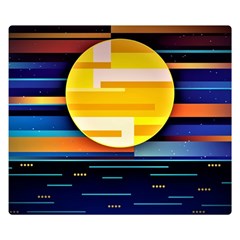 Background Abstract Horizon Double Sided Flano Blanket (small)  by Ravend