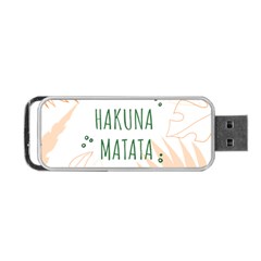 Hakuna Matata Tropical Leaves With Inspirational Quote Portable Usb Flash (one Side) by Jancukart