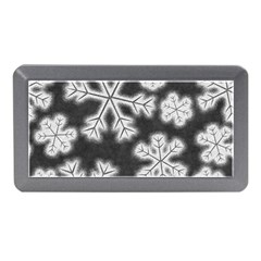 Snowflakes And Star Patterns Grey Frost Memory Card Reader (mini) by artworkshop