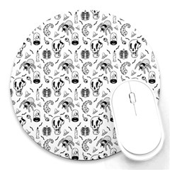 Halloween  Round Mousepad by Valentinaart