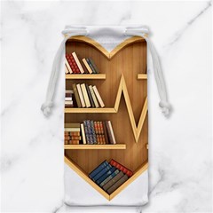 Bookshelf Heart Jewelry Bag by artworkshop