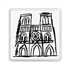 Gold Foil Notre Dame Memory Card Reader (square) by artworkshop