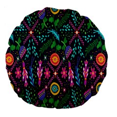 Pattern Nature Design Large 18  Premium Flano Round Cushions by artworkshop