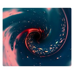 Fluid Swirl Spiral Twist Liquid Abstract Pattern Double Sided Flano Blanket (small) by Ravend