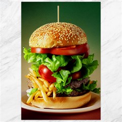 Hamburger Cheeseburger Burger 3d Render Snack Canvas 24  X 36 