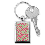 Pattern Ornament Gothic Style Elegant Font Tattoos Key Chain (Rectangle) Front