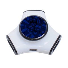 Blue 3 Zendoodle 3-port Usb Hub by Mazipoodles