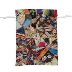 Background Embroidery Pattern Stitches Abstract Lightweight Drawstring Pouch (xl) by Uceng