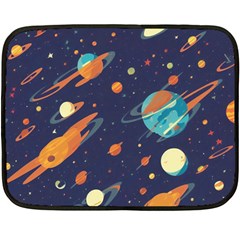 Space Galaxy Planet Universe Stars Night Fantasy Double Sided Fleece Blanket (mini) by Uceng