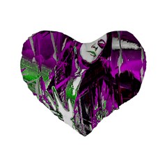 St  Cathy  Standard 16  Premium Flano Heart Shape Cushions by MRNStudios