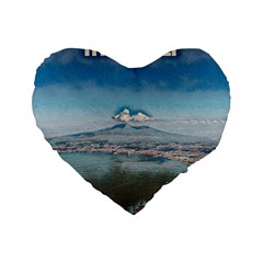 Napoli - Vesuvio Standard 16  Premium Flano Heart Shape Cushions by ConteMonfrey