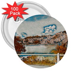 Side Way To Lake Garda, Italy  3  Buttons (100 Pack) 