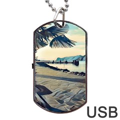 A Walk On Gardasee, Italy  Dog Tag Usb Flash (two Sides) by ConteMonfrey