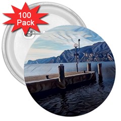 Pier On The End Of A Day 3  Buttons (100 Pack)  by ConteMonfrey