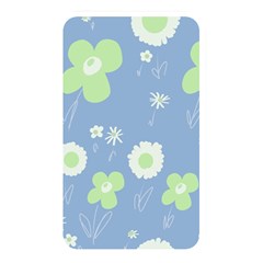 Daisy Flowers Pastel Green White Blue  Memory Card Reader (rectangular) by Mazipoodles